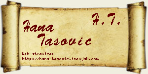 Hana Tašović vizit kartica